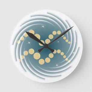 Relógio Redondo Homem de água 21. janeiro até 18. fevereiro