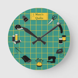 Relógio Redondo Hora de encerramento Personalizar o rótulo