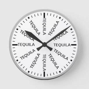 Relógio Redondo Hora do Tequila - tempo do Tequila