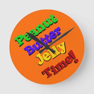 Relógio Redondo Horário da Geleia da Manteiga de Amendoim - Relógi