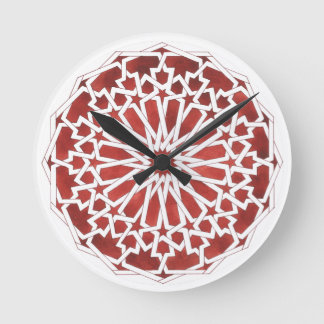 Relógio Redondo Horloge Mosaïque marocaine rouge ALCAZAR