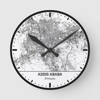 Relógio Redondo Horloge Ronde Addis Ababa Clock City Line Art