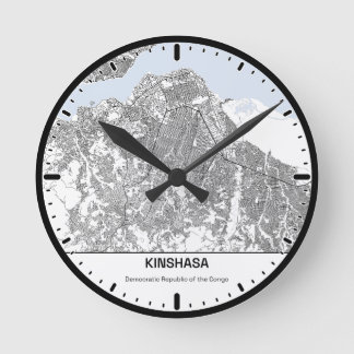 Relógio Redondo Horloge Ronde Kinshasa Clock City Line Art