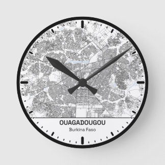 Relógio Redondo Horloge Ronde Ouagadougou Clock City Line Art