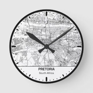 Relógio Redondo Horloge Ronde Pretoria Clock City Line Art