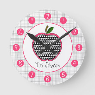 Relógio Redondo Houndstooth Apple personalizado cronometra para