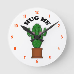 Relógio Redondo Hug Me Cactus