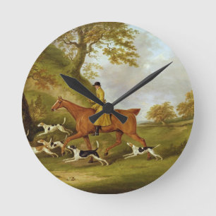 Relógio Redondo Huntsman and Hounds, 1809 (oil on canvas)