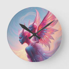 Relógio Redondo Hüterinnen des Himmels – Elara & Vireya