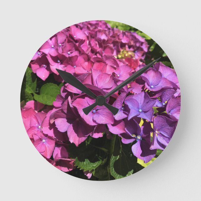 Relógio Redondo Hydrangeas (Frente)