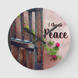 Relógio Redondo I Choose Peace Round Clock