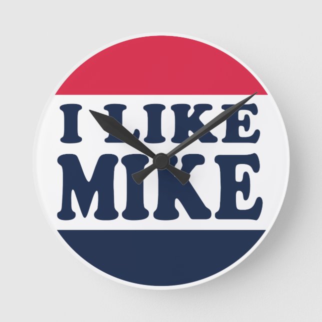 RELÓGIO REDONDO I-LIKE-MIKE-BUTTON (Frente)