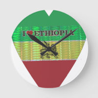 I Love Heart Etiópia: Flag Art Motif