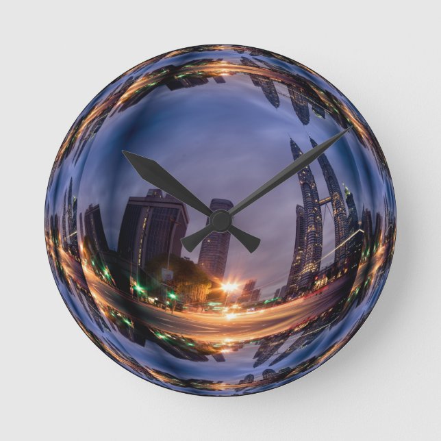 Relógio Redondo Illusion Soap Bubble Wall Clock (Frente)