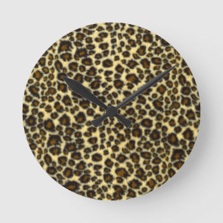Relógio Redondo Impressão de leopardo