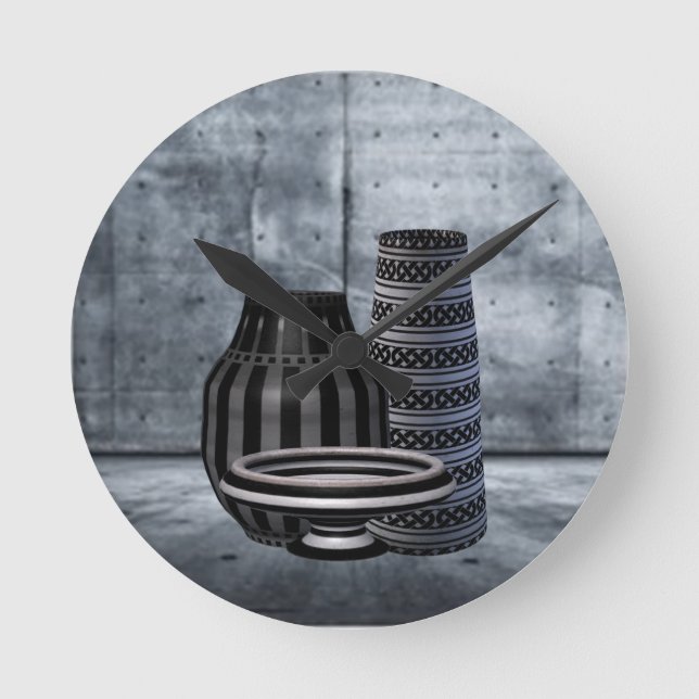 Relógio Redondo Impressões de caleidoscópio (Frente)