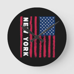 Relógio Redondo Incrível Nova York EUA Estados Unidos América Amér