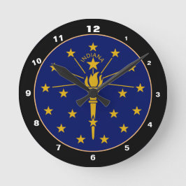 Relógio Redondo Indiana Flag & Indiana fashion /design USA