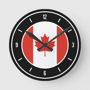 Relógio Redondo Indicador Elegante do Canadá