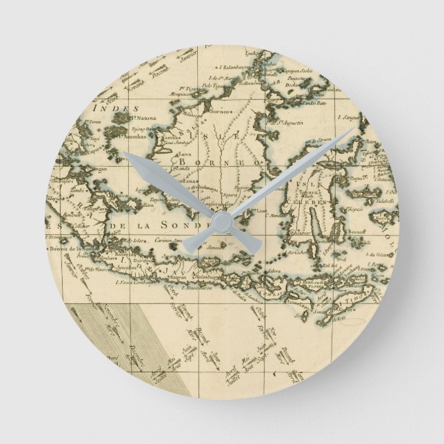 Relógio Redondo Indonésia e as Filipinas (Frente)