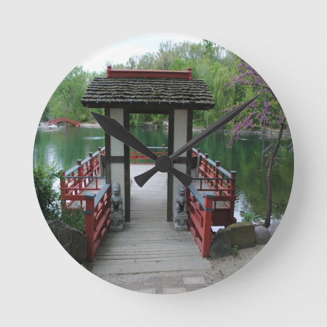 Relógio Redondo Inspiração Japonesa (Frente)