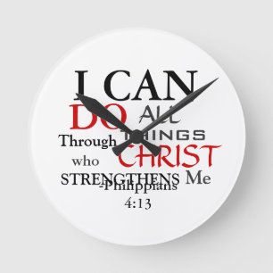 Relógio Redondo Inspirando FILIPIANOS 4:13