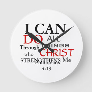 Relógio Redondo Inspirando FILIPIANOS 4:13