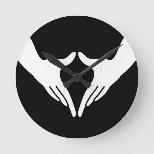 Relógio Redondo Ioga Yoni Mudra