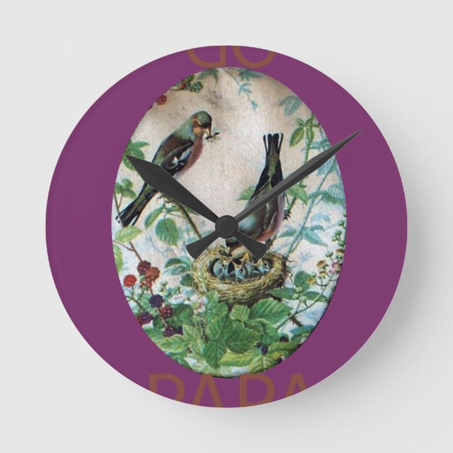 Relógio Redondo Ir para Papa Tempo simples necessidades básicas Pe (Frente)