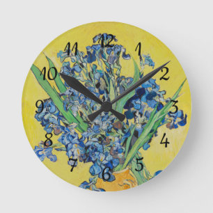 Relógio Redondo Irises Vincent van Gogh