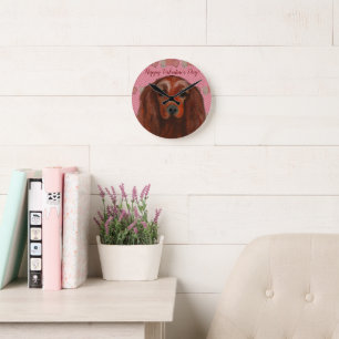 Relógio Redondo Irish Red Setter