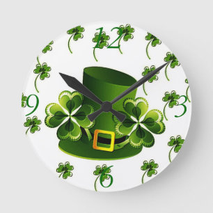 Relógio Redondo Irish Shamrock Art