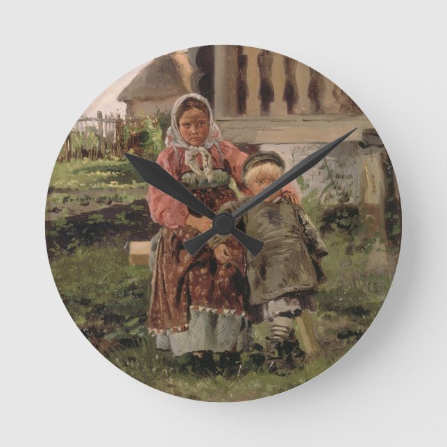 Relógio Redondo Irmão e irmã, 1880 (Frente)