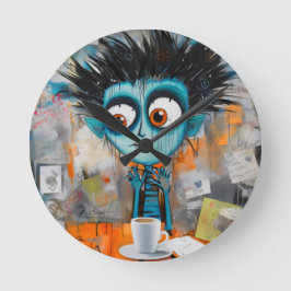 Relógio Redondo Irodovix Tineta Segunda-feira de manhã capricho