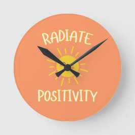 Relógio Redondo Irradiar Positividade