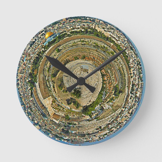 Relógio Redondo israel jerusalém (Frente)