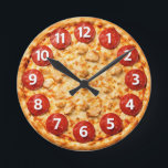 Relógio Redondo Italian Pizzeria Pizza Kitchen or Restaurant Round<br><div class="desc">Bring the warm,  inviting atmosphere of an authentic Italian kitchen into your space with this Italian Pizzeria Pizza Kitchen or Restaurant Round Large Clock. Inspired by classic Italian pizzerias,  this stylish wall clock adds a delicious touch of culinary charm to any kitchen,  dining area,  café,  or restaurant.</div>