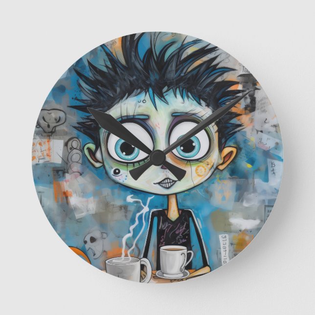 Relógio Redondo Ivanovix Tinteiro (Frente)