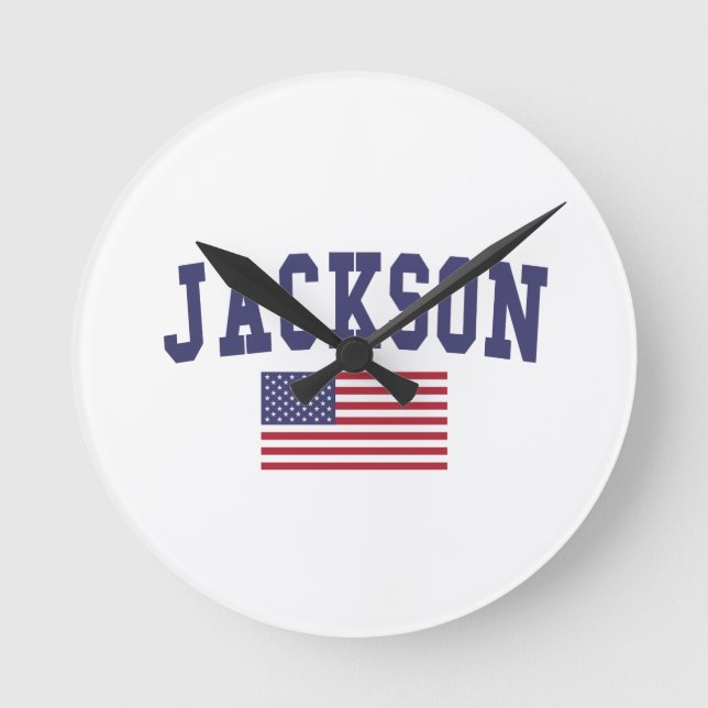Relógio Redondo Jackson MS Flag (Frente)