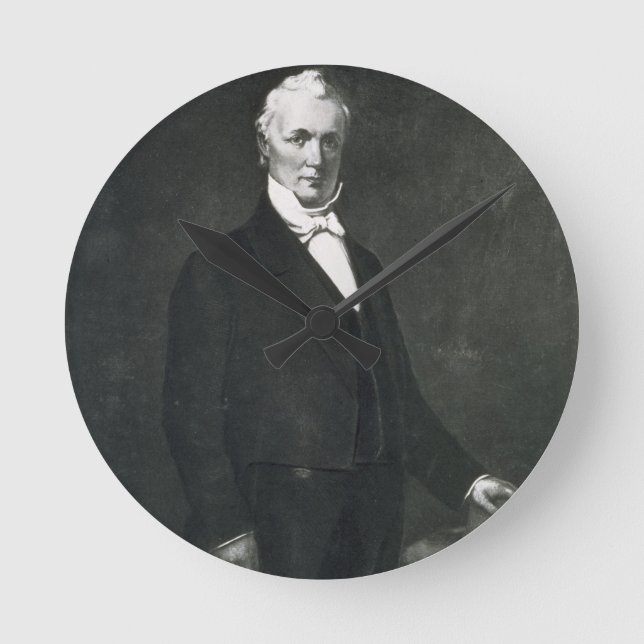 Relógio Redondo James Buchanan, 15 dos Estados Unidos (Frente)