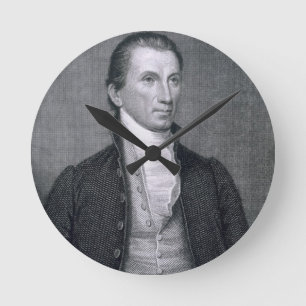 Relógio Redondo James Monroe, gravado pelo calcinador Brown Durand