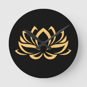 Relógio Redondo Japanese Lotus Flower Blossom