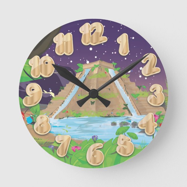 Relógio Redondo Jardins de Pé da Babilônia (Frente)