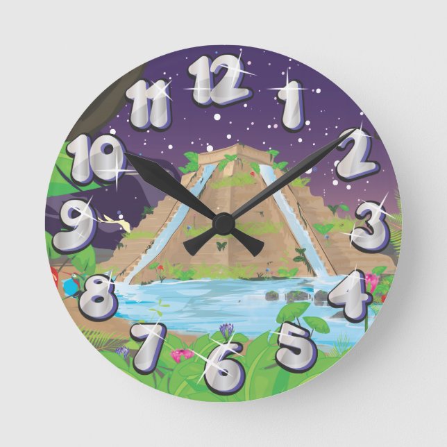 Relógio Redondo Jardins de Pé da Babilônia (Frente)