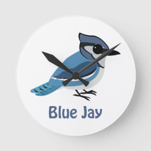 Relógio Redondo Jay azul bonito