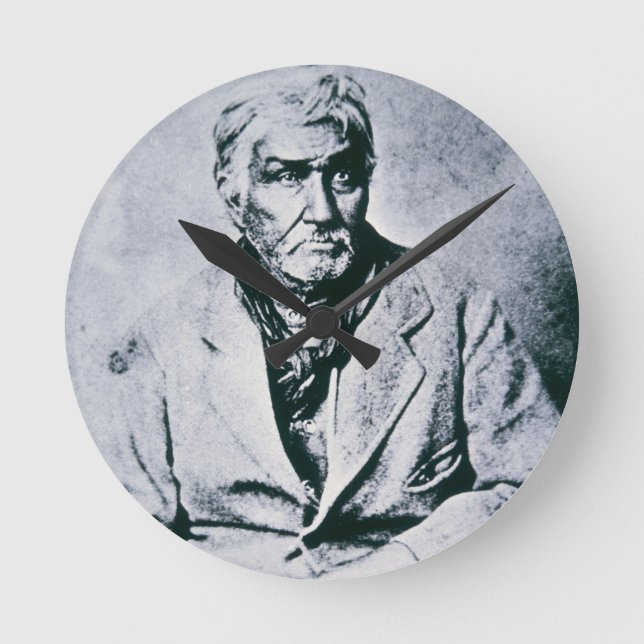 Relógio Redondo Jesse Chisholm (foto de b/w) (Frente)