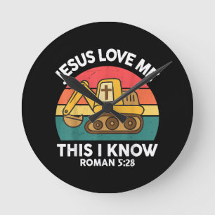 Relógio Redondo Jesus Me Ama Isso Eu Conheço O Escavador Christian