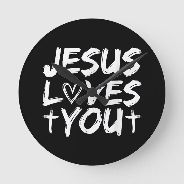 Relógio Redondo Jesus te ama (Frente)