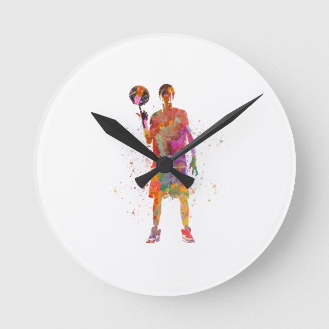 Relógio Redondo Jogador de basquete (Frente)