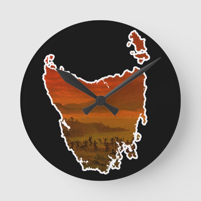 Relógio Redondo John Glover Van Diemen Terras Tasmânia aborígenes (Frente)